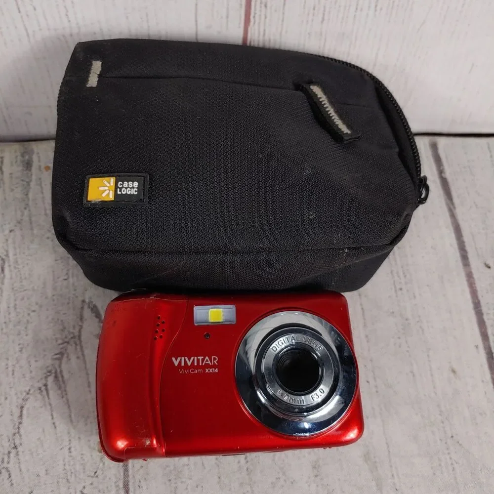 Vivitar ViviCam XX14 Digital Camera - RED 20MP HD Selfie, 4X Digital Zoom TESTED